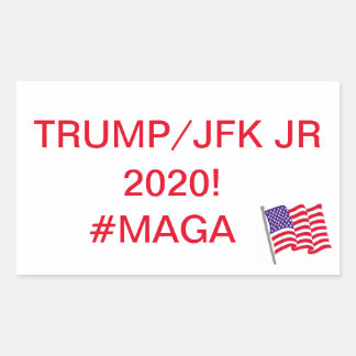 ADESIVO RETANGULAR MAGA! VOTAÇÃO PARA TRUMP/JFK JR 2020!