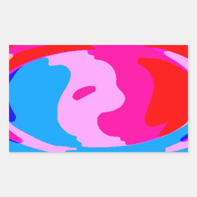 Adesivo Retangular Magia arco-íris (Frente)