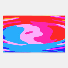 Adesivo Retangular Magia arco-íris