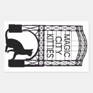 Adesivo Retangular Magic City Gatinho Sticker