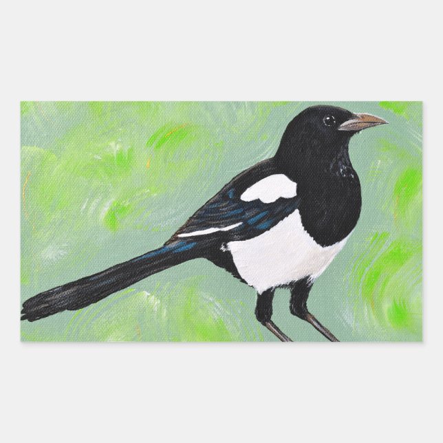 Adesivo Retangular Magpie Painting (Frente)
