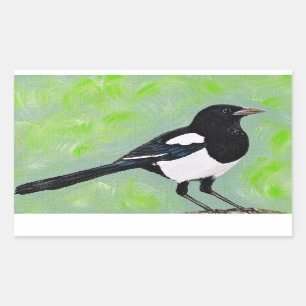 Adesivo Retangular Magpie Painting