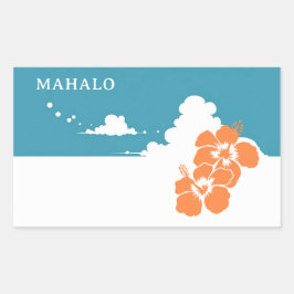 Adesivo Retangular MAHALO Hibiscus Blue Sky Rectangle