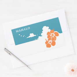 Adesivo Retangular MAHALO Hibiscus Blue Sky Rectangle