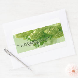 Adesivo Retangular Mahatma Gandhi, citação inspiracional "Seja a muda