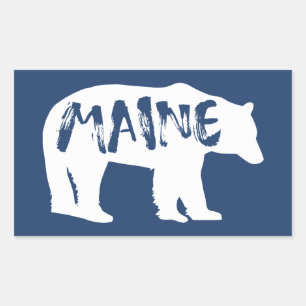 Adesivo Retangular Maine Bear