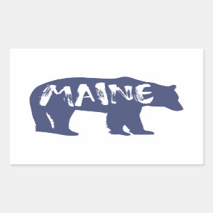 Adesivo Retangular Maine Bear