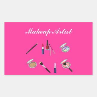 Adesivo Retangular Makeup Artist Sticker