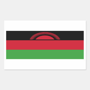Adesivo Retangular Malawi/bandeira malaviana