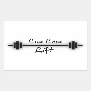 Adesivo Retangular Malhação: Live Love Lift