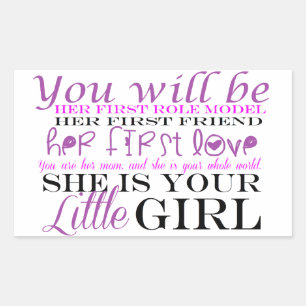 Adesivo Retangular Mamã e filha: Amor