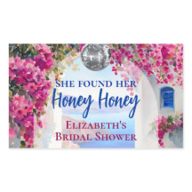 Mamma Mia Grega Disco Ball Blue Azulejos Obrigado