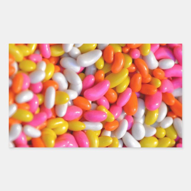 Adesivo Retangular Manchas Coloridas do Arco-Íris (Frente)