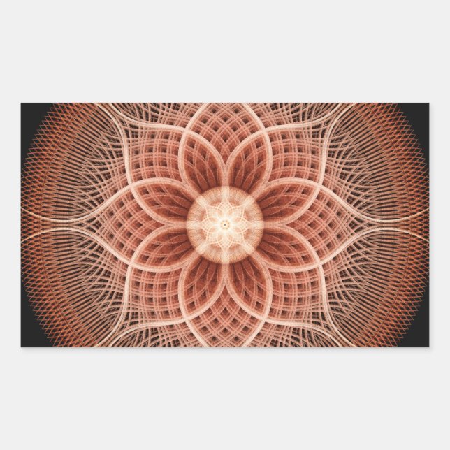Adesivo Retangular Mandala de Lotus do Trance (Frente)