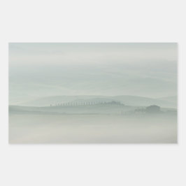 Adesivo Retangular Manhã de pastel na Toscana nebulosa