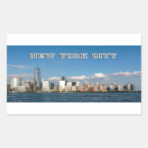 Adesivo Retangular Manhattan Skyline Nova Iorque USA