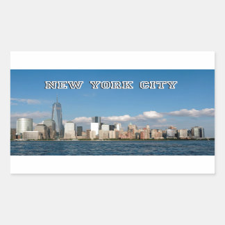 Adesivo Retangular Manhattan Skyline Nova Iorque USA