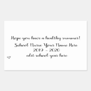 Adesivo Retangular Manipuladores de Assinatura do Yearbook Enfermeiro