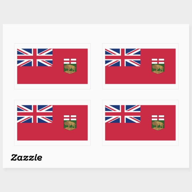 Adesivo Retangular Manitoba Flags (Folha)