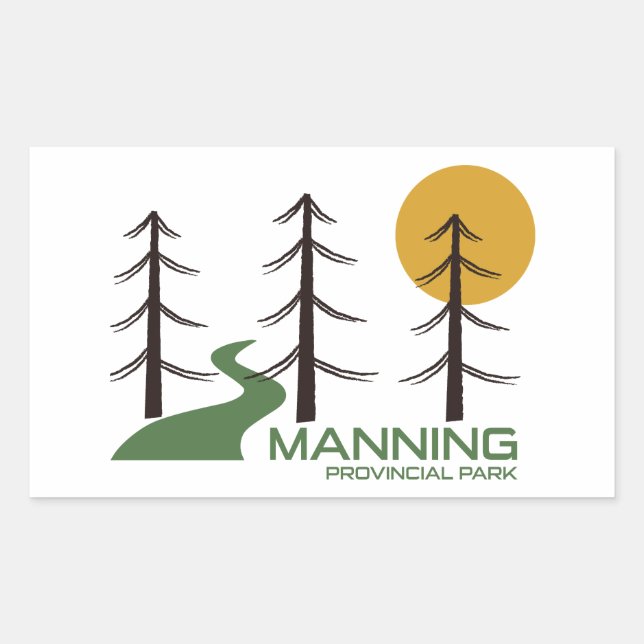 Adesivo Retangular Manning Provincial Park Trail (Frente)