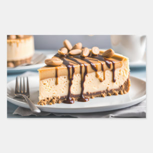 Adesivo Retangular Manteiga de amendoim Cheesecake
