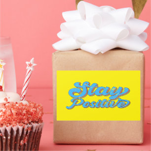 Adesivo Retangular MANTENHA-SE POSITIVO: design de retrorgrafia dos a