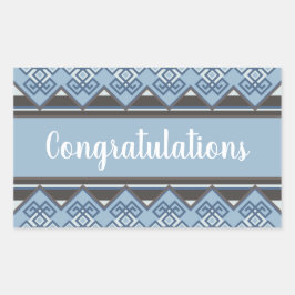 Adesivo Retangular Manto Andino Azul