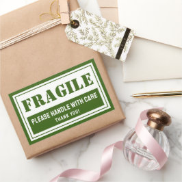 Adesivo Retangular Manuseio Frágil com Correio Cuidadoso e Embalagem