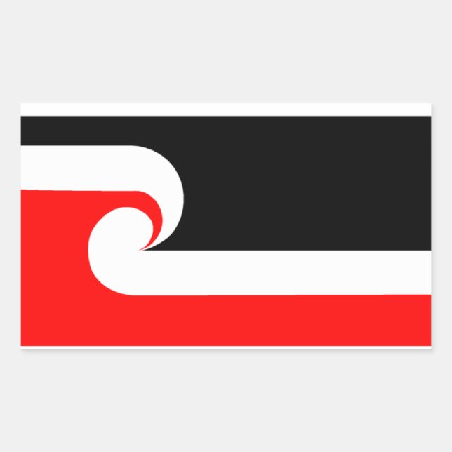 Adesivo Retangular Maori Flag (Frente)