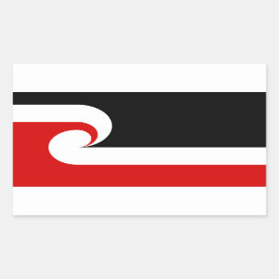 Adesivo Retangular Māori flag Stickers