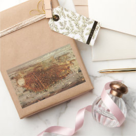 Adesivo Retangular Mapa Aéreo Antiquado de São Francisco, Califórnia