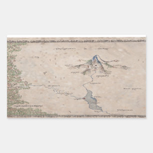 Adesivo Retangular Mapa da Montanha Solitário