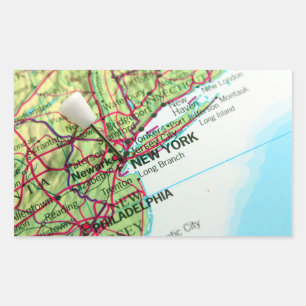 Adesivo Retangular Mapa de Nova York