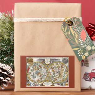 Adesivo Retangular Mapa Estelar de Planisfero Antigo por Nicholas de 