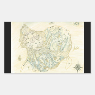 Adesivo Retangular Mapa não rotulado de Trino