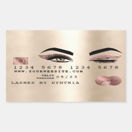 Adesivo Retangular maquiagem de cartão de crédito cônico piscar os ol