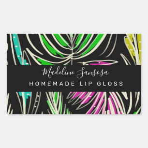 Adesivo Retangular Maquiagem Lâmpada Brilhante Doodes da Selva Negra