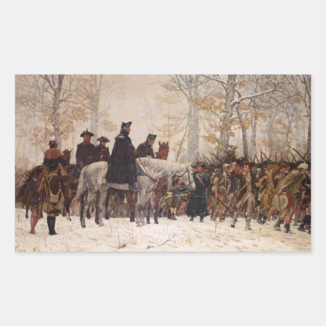 Adesivo Retangular Marcha até Valley Forge - William Trego (1883) (Frente)