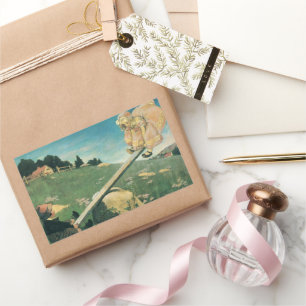 Adesivo Retangular Margery Daw de Balança, Jessie Willcox Smith Vinta