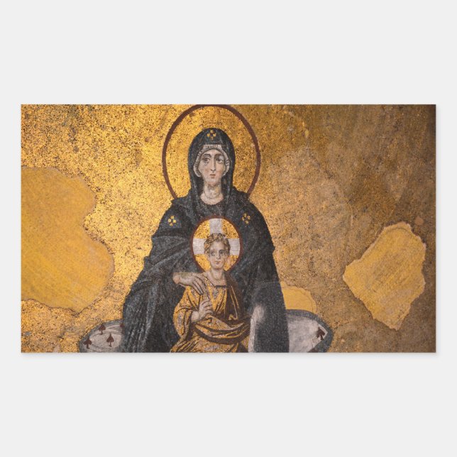 Adesivo Retangular Maria, mãe de Jesus, Theotokos (Frente)