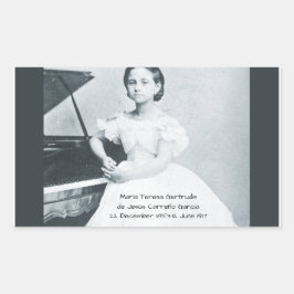 Adesivo Retangular María Teresa Gertrudis de Jesús Carreño García