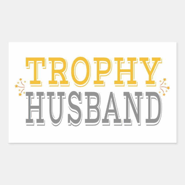Adesivo Retangular Marido Troféu (Frente)