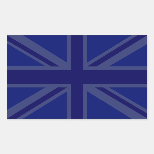 Adesivo Retangular Marinho Blue Union Jack Decor (Frente)