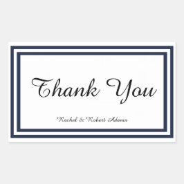 Adesivo Retangular Marinho duplo - Vinheta retangular