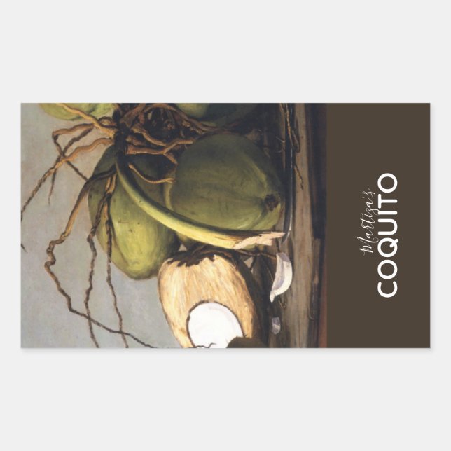 Adesivo Retangular Marketing Clássico Coquito de Coco (Frente)