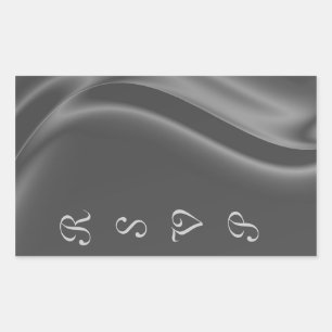 Adesivo Retangular Marquis Silk Silver RSVP Sticker