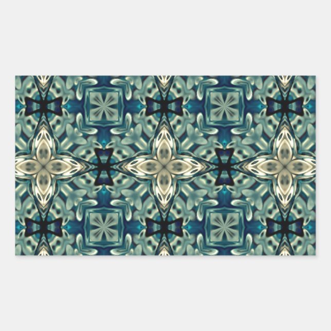 Adesivo Retangular Marroquino inspirou design (Frente)