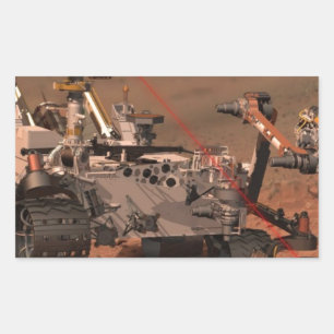 Adesivo Retangular Mars Rover