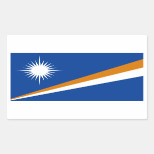 Adesivo Retangular Marshall Islands/bandeira de Marshallese