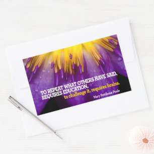 Adesivo Retangular Mary Pettibone Poole Inspirational Cote "Cérebros"